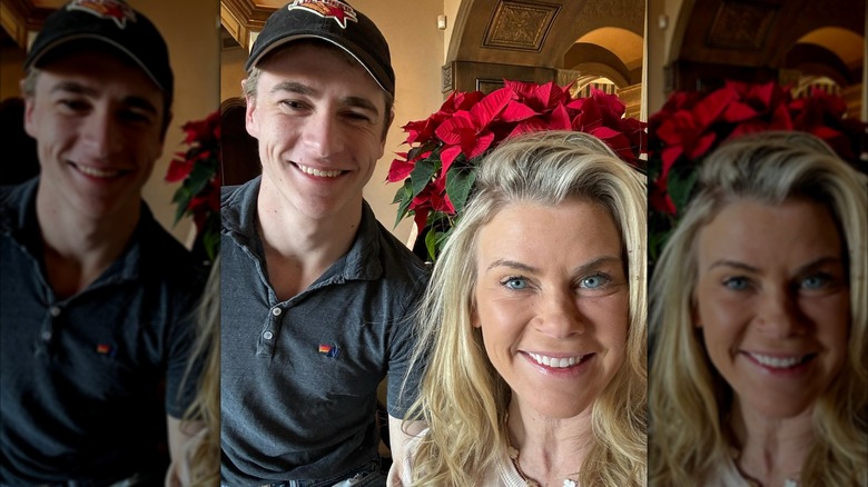 Benjamin Sanov and Alison Sweeney during Thanksgiving 2024 smiling for a selfie