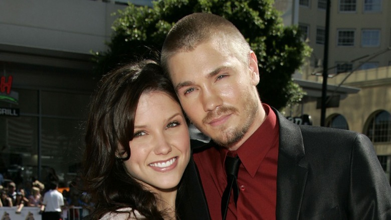 Sophia Bush and Chad Michael Murray posing