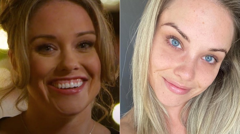 Split image of Stephanie Bennett in Wedding Season and in a selfie