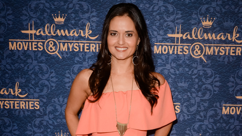 Danica McKellar smiles at an event for Hallmark