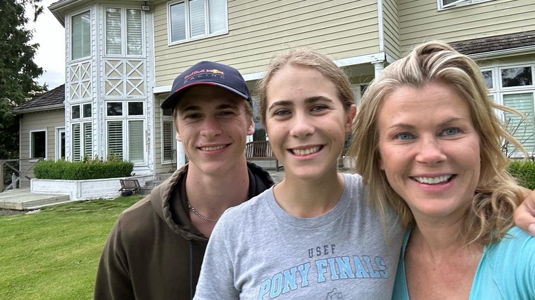 Alison Sweeney with her son and daughter