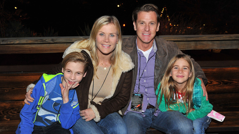 Alison Sweeney with her husband and children. 