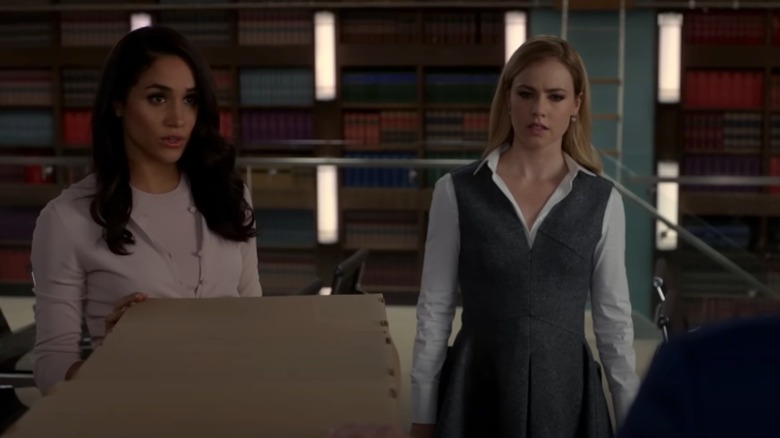 Meghan Markle and Amanda Schull in 'Suits'