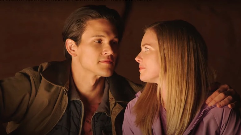 David Gridley and Cindy Busby looking at each other in "Romance in Zion National"