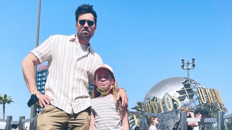 Dalton and his daughter at Universal Studios