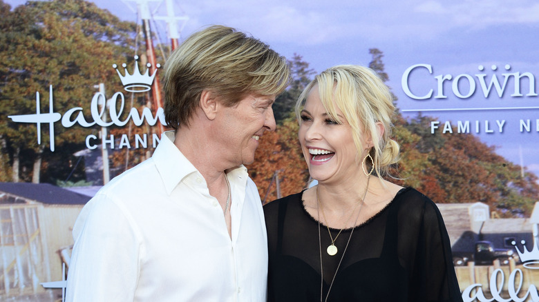 Jack Wagner and Josie Bissett laughing