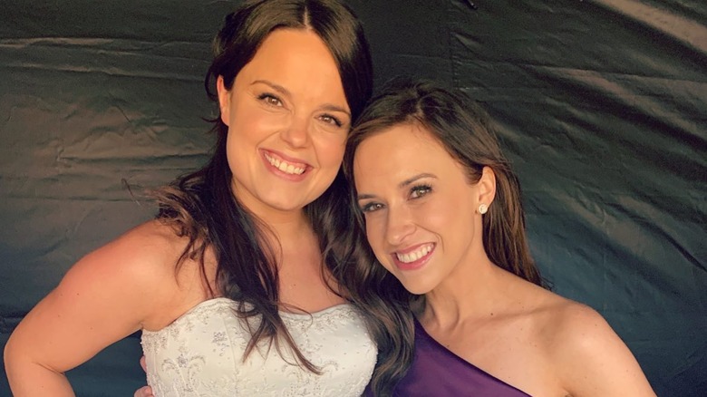 Kimberly J. Brown Lacey Chabert smiling