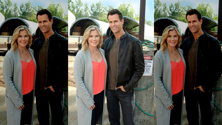 Hallmark's Alison Sweeney and Cameron Mathison smiling