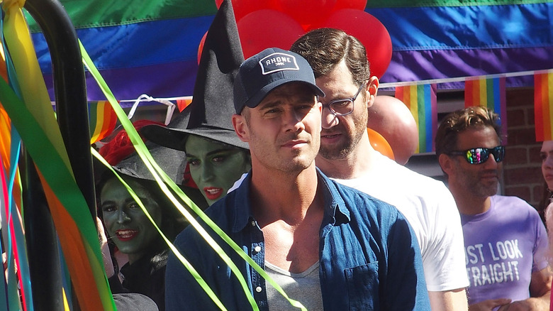 Luke MacFarlane rainbow flag