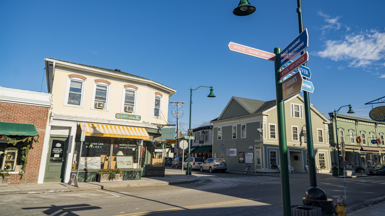 Downtown area of Mystic, Connecticut