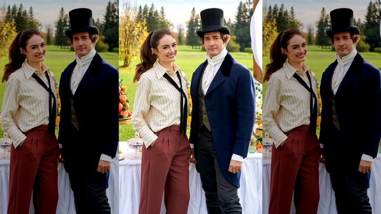 Paging Mr. Darcy's Eloise and Sam posing