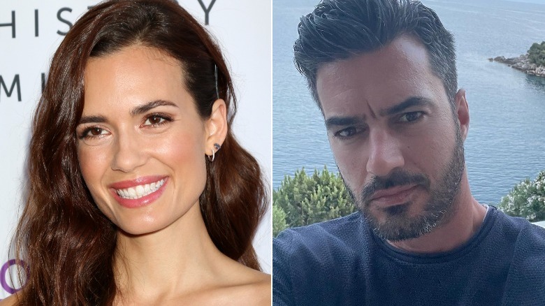 Torrey DeVitto and Giannis Tsimitselis smiling