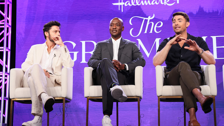 Tyler Hynes, BJ Britt and Jonathan Bennett during Hallmark press event