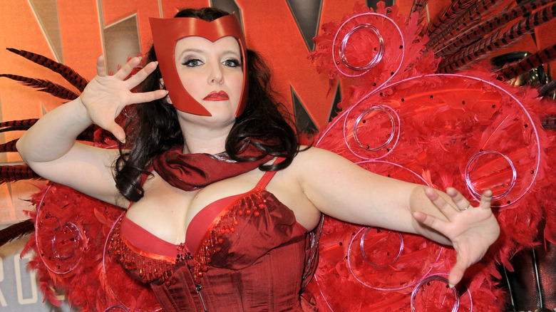 Woman dressed as Wanda Maximoff