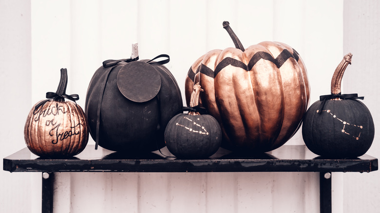 Painted Halloween pumpkins