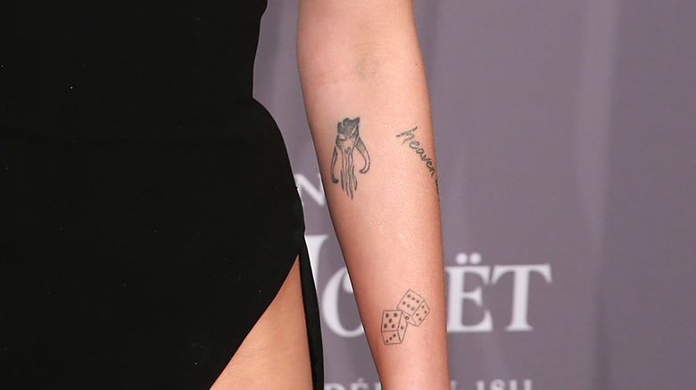 Halsey's Mandalorian Star Wars tattoo