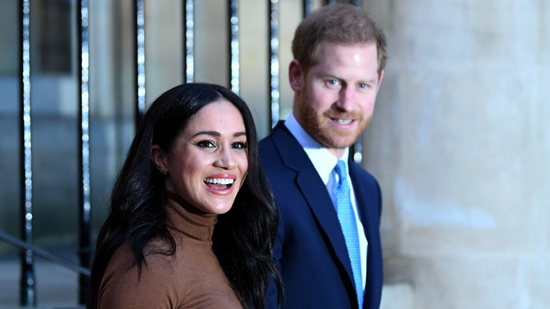 Meghan Markle and Prince Harry smiling together