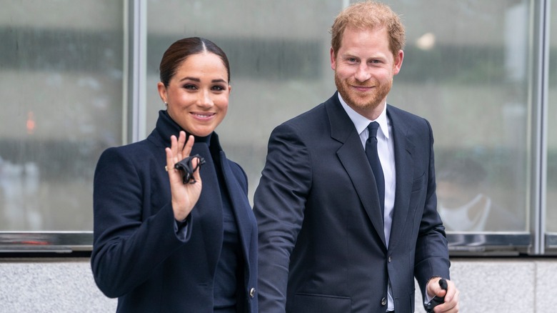 Meghan Markle and Prince Harry walking together