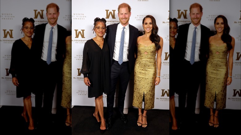 Doria Ragland, Prince Harry, and Meghan Markle