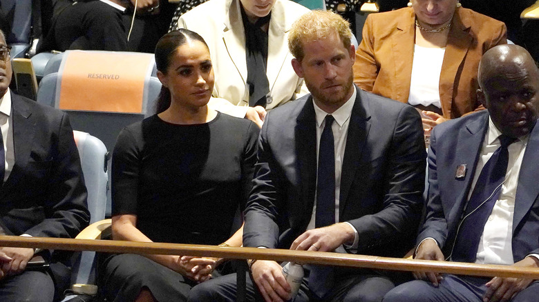 Meghan Markle and Prince Harry look tense before UN speech