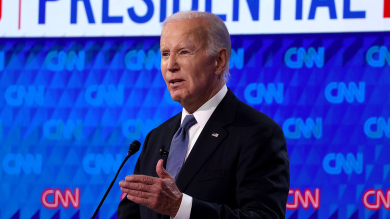 Joe Biden speaking at the presidential debate