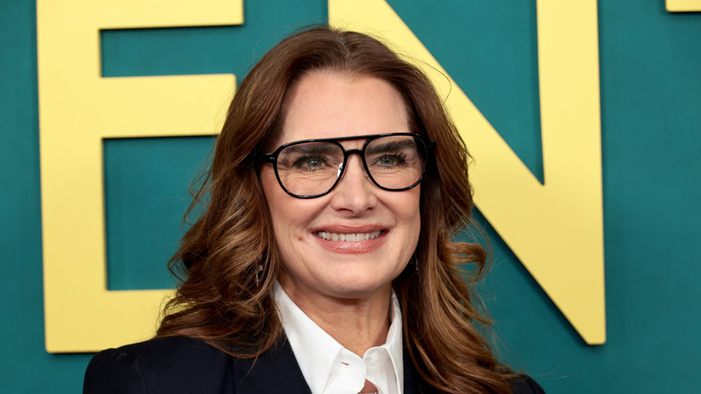 Brooke Shields wearing glasses