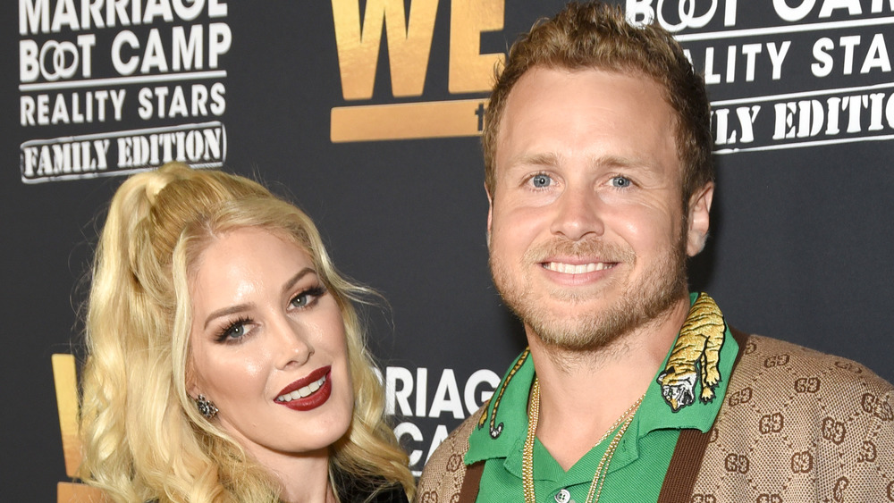 Heidi Montag, Spencer Pratt posing on red carpet