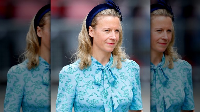 Lady Rose Gilman wearing blue headband