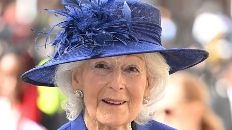 Honorable Lady Ogilvy in blue hat