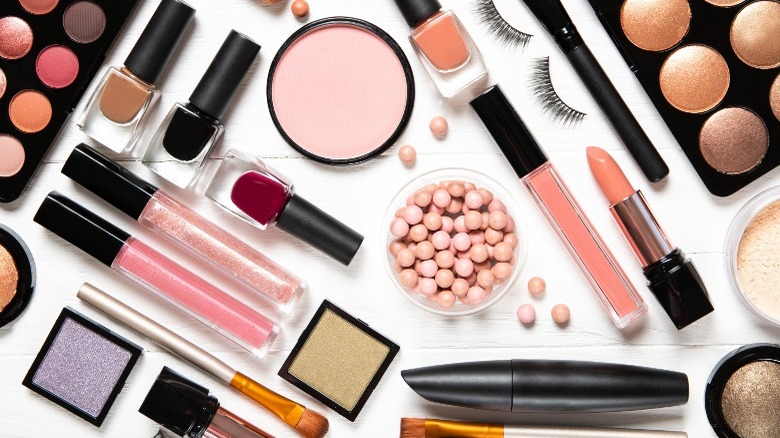 makeup products burshes lipstick