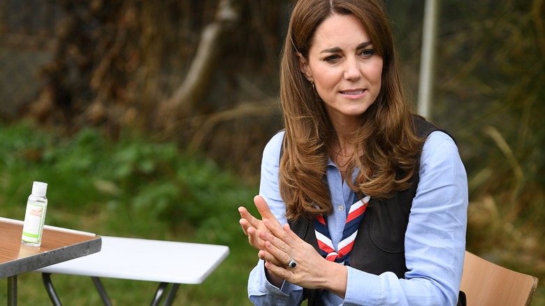 Kate Middleton hands clasped