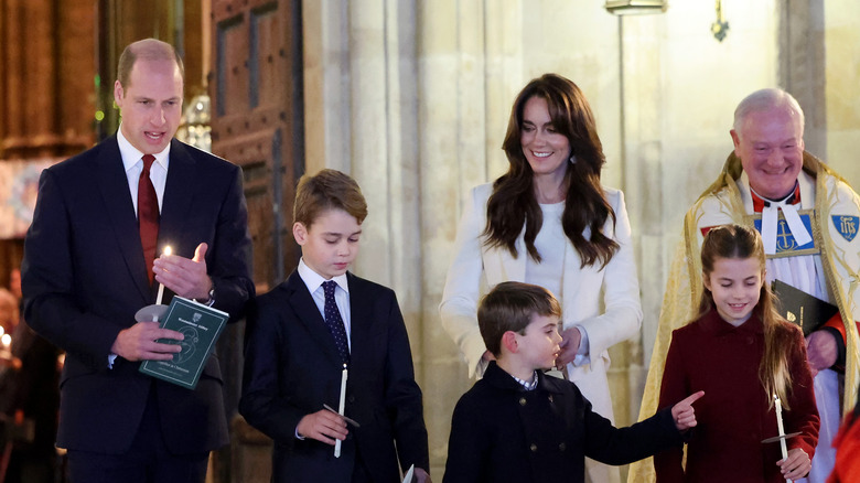 Prince William and Kate Middleton with children 