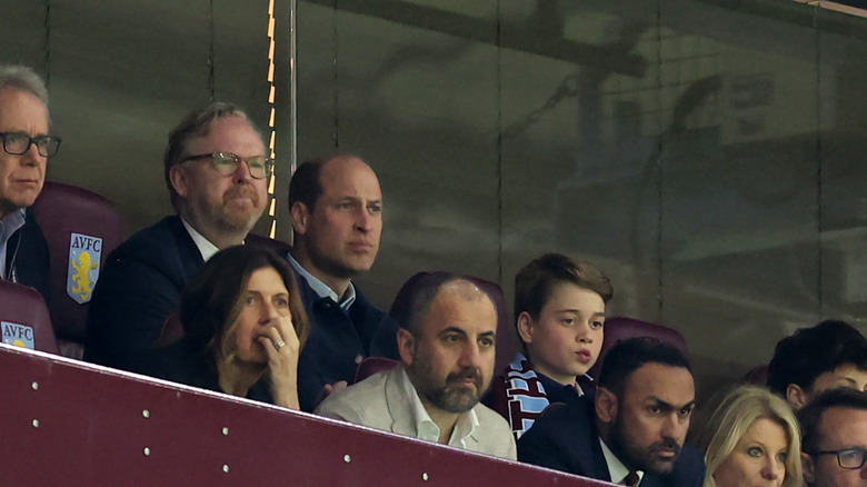 Prince William and Prince George Aston Villa match