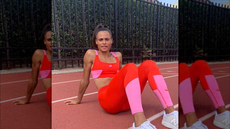 Sydney McLaughlin-Levrone on a track