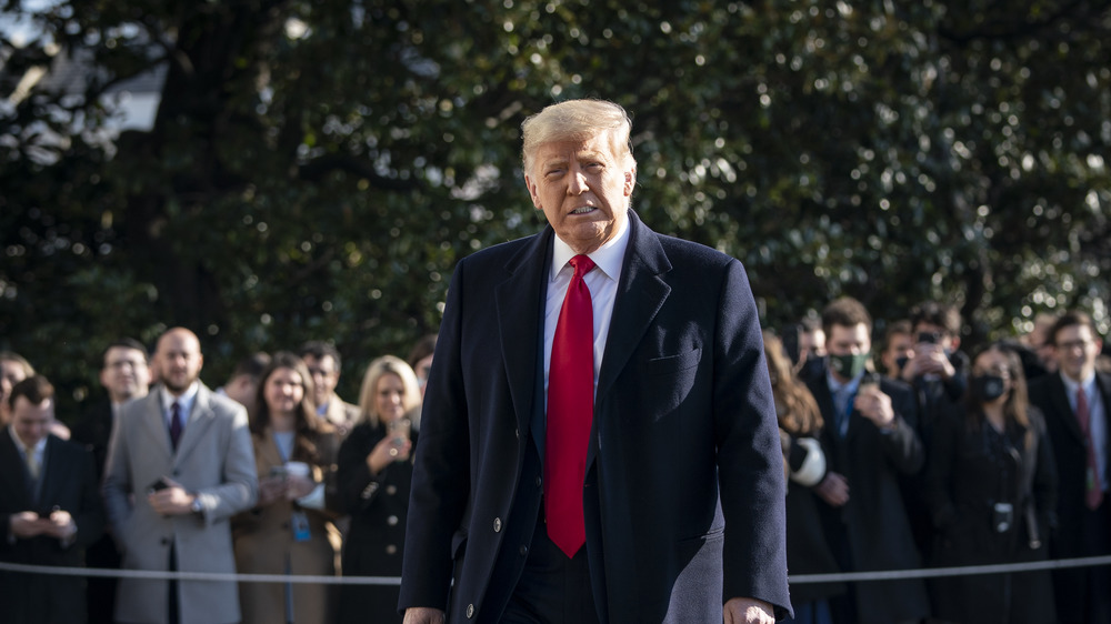 Donald Trump with red tie