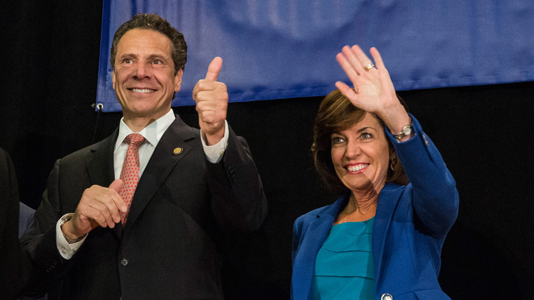 Kathy Hochul appears alongside Cuomo at a 2014 campaign event
