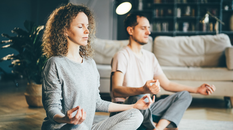 couple doing yoga