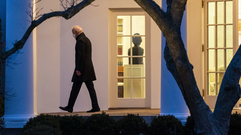 Biden leaving the Oval Office