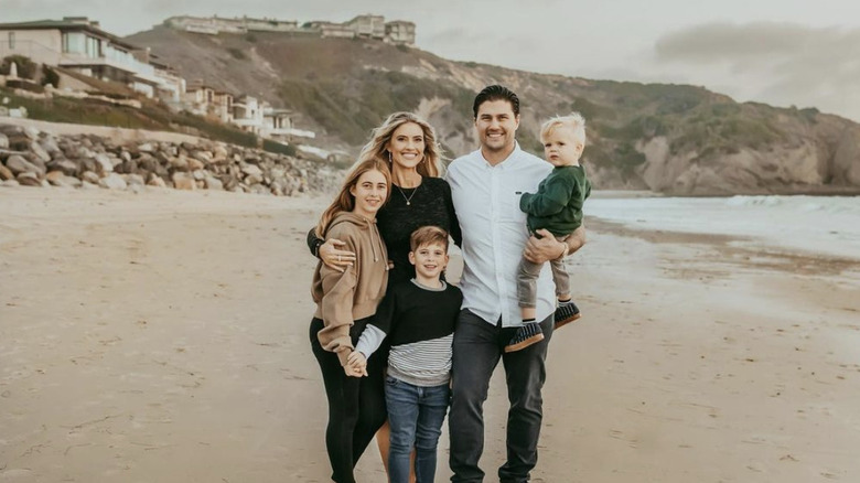 Christina and Joshua Hall with her kids