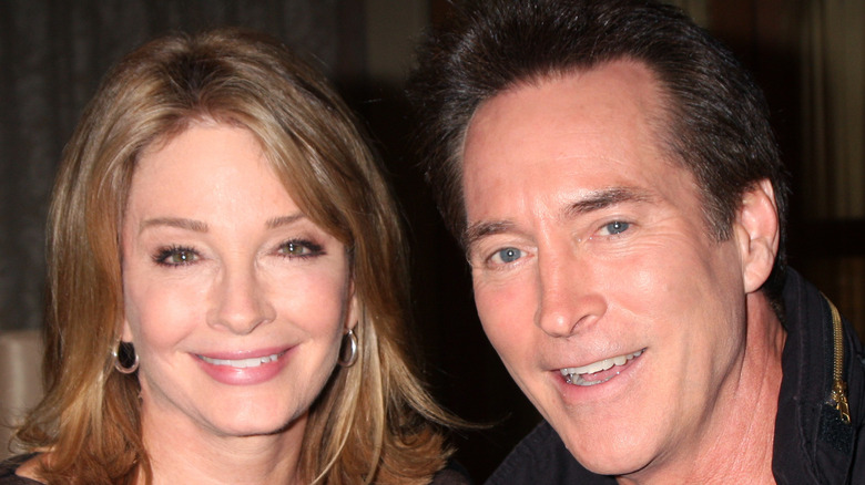 Deidre Hall and Drake Hogestyn at an event. 