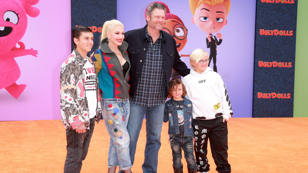 Gwen Stefani, Blake Shelton, and her sons