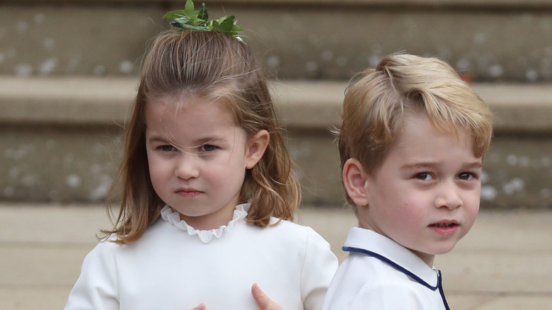 Prince George and Princess Charlotte smiling