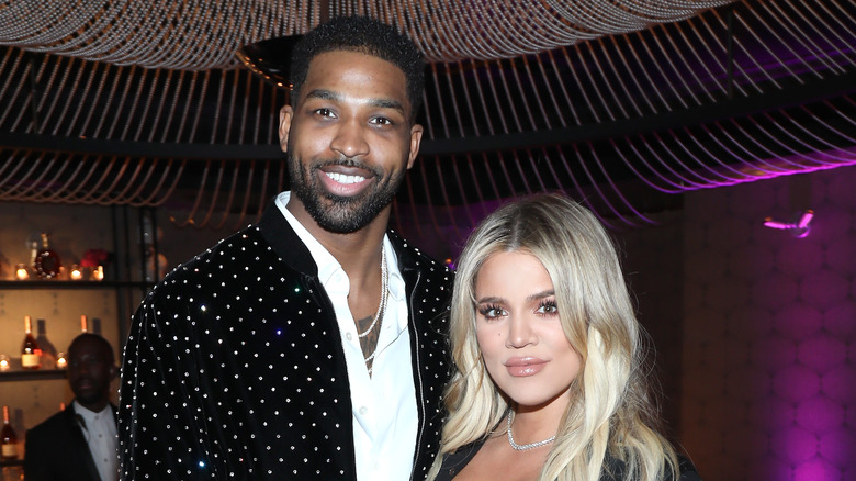 Khloé Kardashian and Tristan Thompson at an event