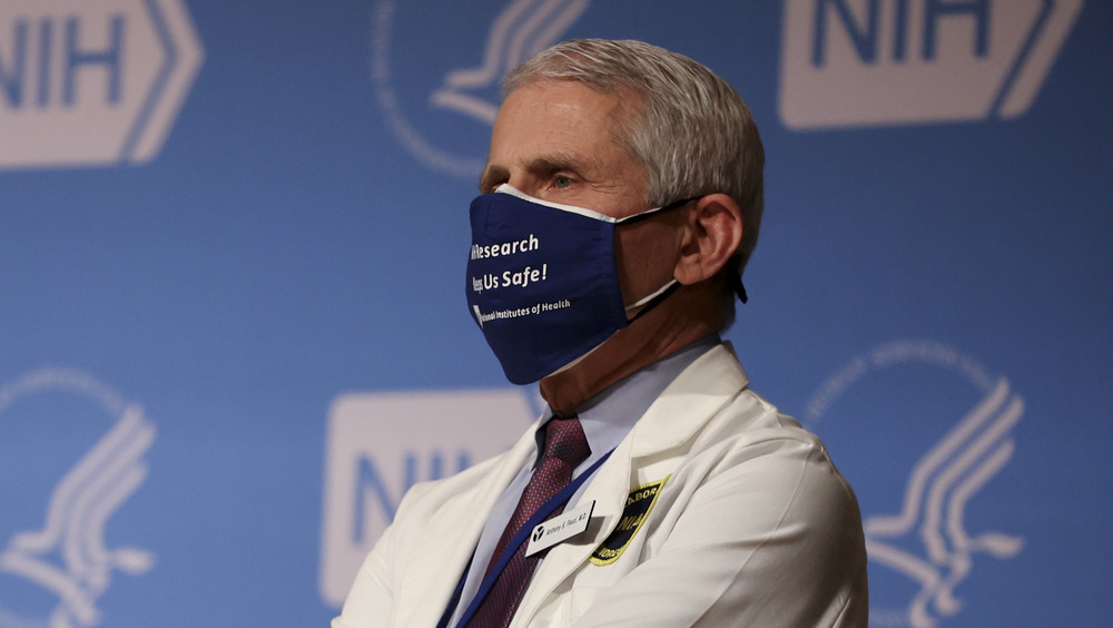 Dr. Fauci wearing mask