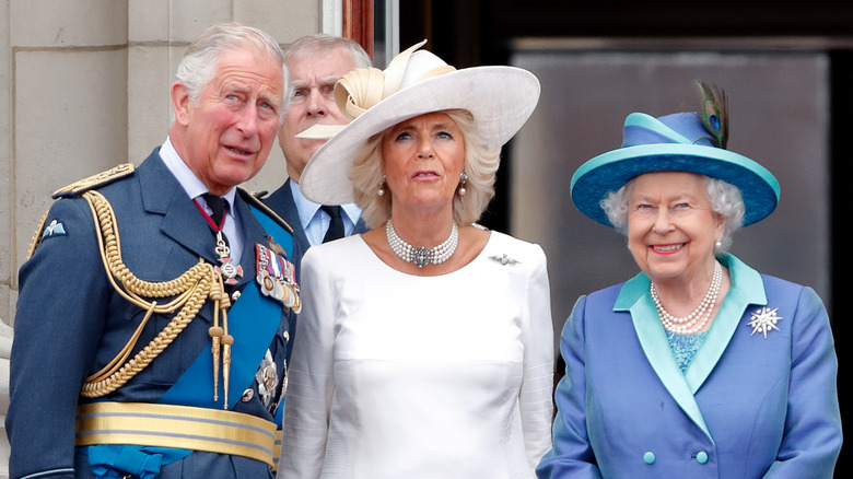 Prince Charles and Camilla Parker Bowles and the Queen