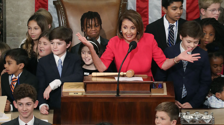 Nancy Pelosi and grandchildren and other children