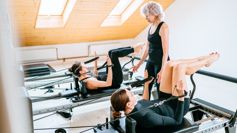 Women doing pilates