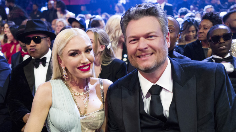 Blake Shelton and Gwen Stefani at an event.