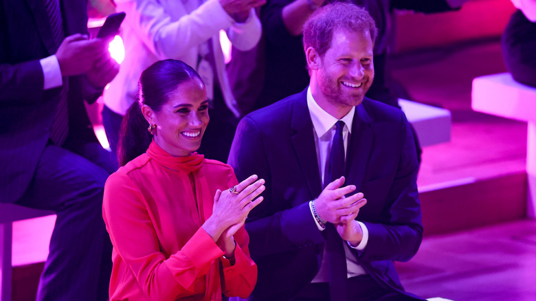 Meghan Markle and Prince Harry smiling