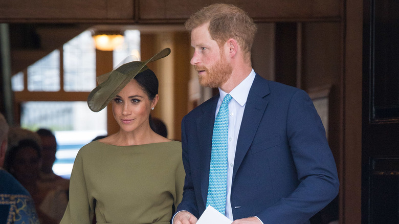 Meghan Markle Prince Harry Prince Louis' christening